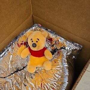 Disney Plush Pooh with Red and Yellow Accents